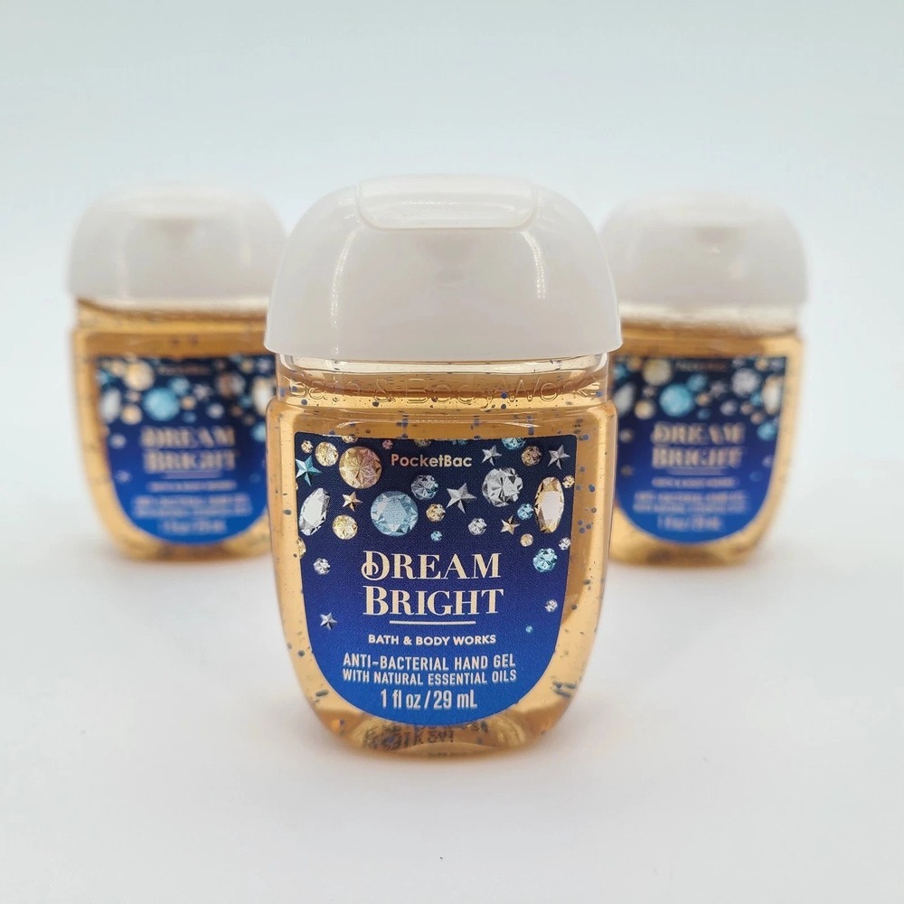 3x Bath & Body Works Dream Bright PocketBac Hand Sanitizer Gel DISCONTINUED